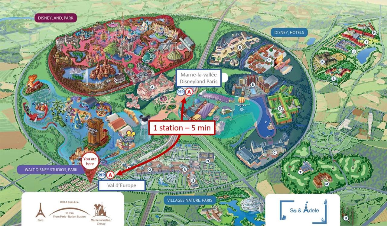 Apartment Virtuose - Disneyland Paris 5Min - Train Station 250M モンテヴラン エクステリア 写真